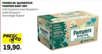 Coop Pannolini quadripack baby dry offerta