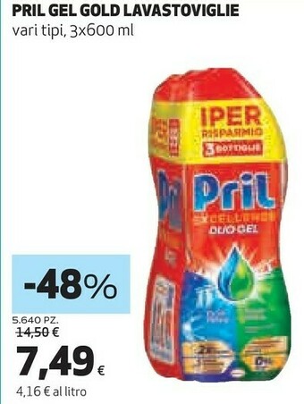 Coop Gel gold lavastoviglie offerta