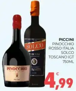 Eté PICCINI PINOCCHIO ROSSO ITALIA SOLCO TOSCANO IGT 750ML offerta