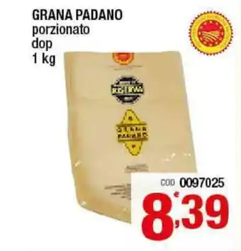 Gruppo di Palo Grana Padano porzionato dop 1kg offerta