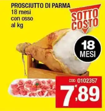 Gruppo di Palo Prosciutto di Parma 18 mesi con osso al kg offerta