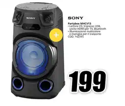 MediaWorld SONY Partybox MHCV13 offerta