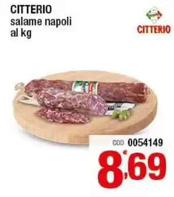 Gruppo di Palo Citterio Salame napoli al kg offerta