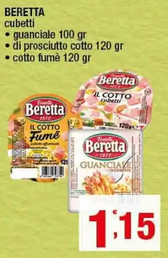 Gruppo di Palo Beretta Cubetti Guanciale 100gr offerta