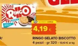 Tigre RINGO GELATO BISCOTTO 4 pezzi - gr 320 offerta