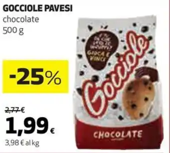 Coop GOCCIOLE PAVESI chocolate 500 g offerta