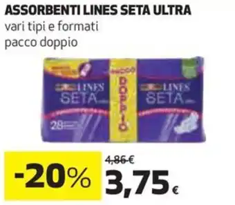 Coop ASSORBENTI LINES SETA ULTRA offerta