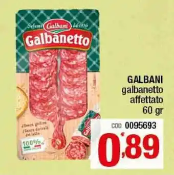 Gruppo di Palo Galbani Galbanetto Affettato 60gr offerta