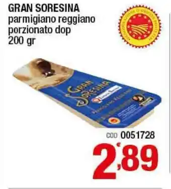 Gran Soresina Parmigiano reggiano porzionato dop 200gr
