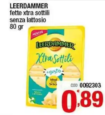 Gruppo di Palo Leerdammer Fette Xtra Sottili senza lattosio 80gr offerta