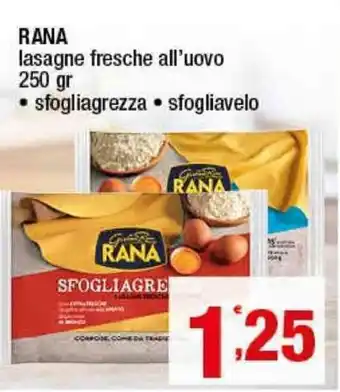 Gruppo di Palo Rana Lasagne fresche all'uovo 250gr offerta