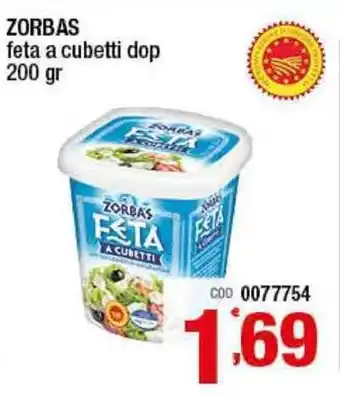 Gruppo di Palo Zorbas Feta a cubetti dop 200gr offerta