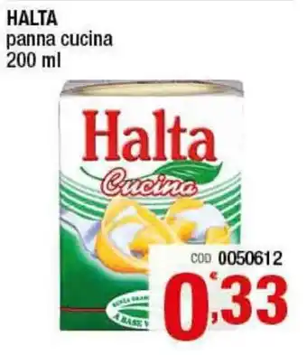 Gruppo di Palo Halta Panna cucina 200ml offerta