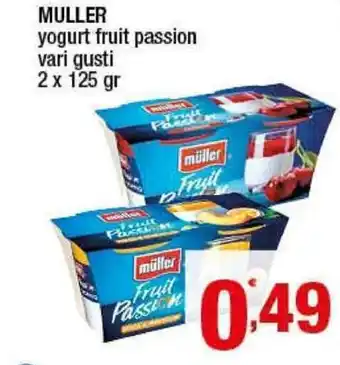 Gruppo di Palo Müller Yogurt fruit passion vari gusti 2x125gr offerta