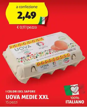 ALDI I COLORI DEL SAPORE UOVA MEDIE XXL 15 pezzi offerta