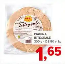 Todis PIADINA INTEGRALE 300 g offerta