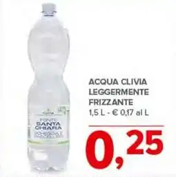 Todis ACQUA CLIVIA LEGGERMENTE FRIZZANTE 1,5 L offerta