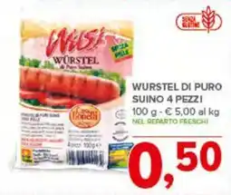 WURSTEL DI PURO SUINO 4 PEZZI 100 g