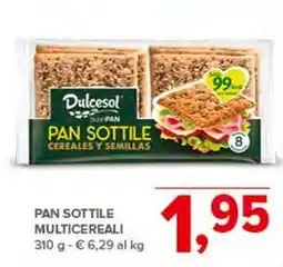 Todis PAN SOTTILE MULTICEREALI 310 g offerta