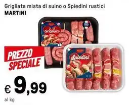 Iper La Grande Grigliata mista di suino o Spiedini rustici MARTINI offerta