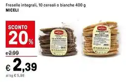 Freselle integrali, 10 cereali o bianche 400 g MICELI