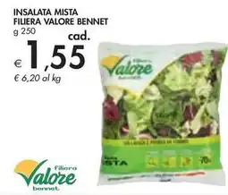 Bennet INSALATA MISTA FILIERA VALORE BENNET g 250 offerta