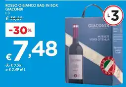 ROSSO O BIANCO BAG IN BOX GIACONDI L3