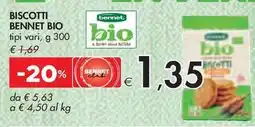 Bennet BISCOTTI BENNET BIO tipi vari, g 300 offerta