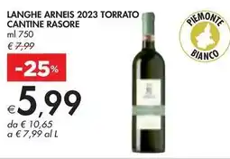 Bennet LANGHE ARNEIS 2023 TORRATO CANTINE RASORE offerta