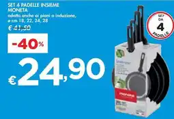 Bennet SET 4 PADELLE INSIEME MONETA offerta