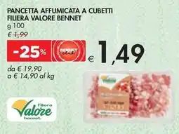 Bennet PANCETTA AFFUMICATA A CUBETTI FILIERA VALORE BENNET offerta