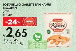 Bennet TOSTARELLI O GALLETTE PAN KAMUT BISCOPAN offerta