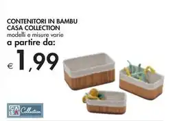 Bennet CONTENITORI IN BAMBU CASA COLLECTION offerta