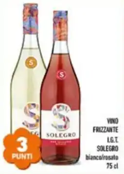 Conad VINO FRIZZANTE LG.T SOLEGRO biancofrosate 75 cl offerta