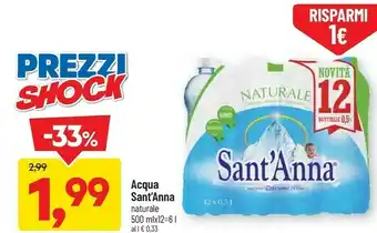 DPiù Acqua sant'anna offerta