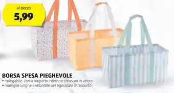 ALDI BORSA SPESA PIEGHEVOLE offerta