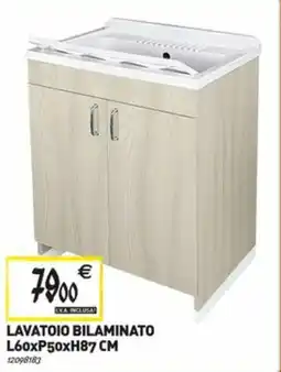 Tecnomat LAVATOIO BILAMINATO L60xP50xH87 CM offerta