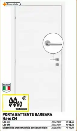 Tecnomat PORTA BATTENTE BARBARA H210 CM offerta