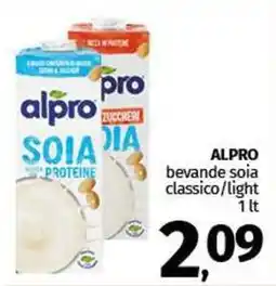 Pam ALPRO bevande soia classico/light offerta