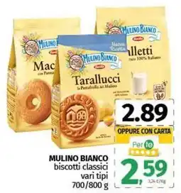 Pam MULINO BIANCO biscotti classici vari 700/800 g MULINO BIANCO biscotti classici offerta