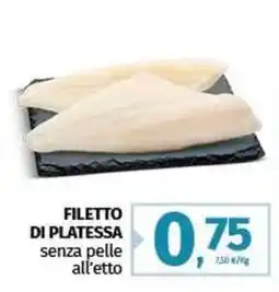 Pam FILETTO DI PLATESSA senza pelle all'etto offerta