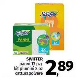 Pam SWIFFER panni 13 pz/ kit piumini 3 pz catturapolvere offerta