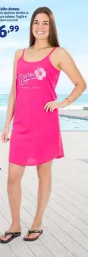 In'S Mercato Abito donna con spallina stretta in puro cotone. Taglie e colori assortiti offerta