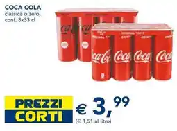 Esselunga COCA COLA classica o zero, conf. 8x33 cl offerta