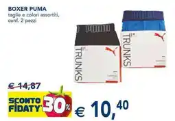 Esselunga BOXER PUMA taglie e colori assortiti, conf. 2 pezzi offerta