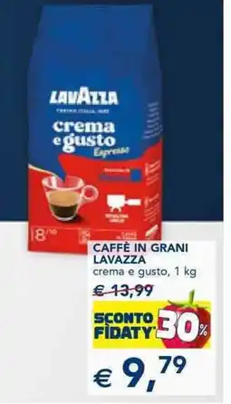Esselunga CAFFÈ IN GRANI LAVAZZA crema e gusto, 1 kg offerta