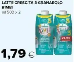 Tigre LATTE CRESCITA 3 GRANAROLO BIMBI ml 500 x 2 offerta