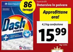 Lidl Dash Actlift Detersivo in polvere 4,3 kg confezione offerta