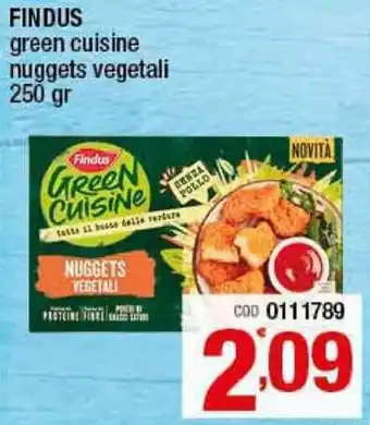 Gruppo di Palo Findus Greeb cuisine nuggets vegetali 250gr offerta