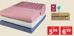 Lidl LIVARNO home Lenzuolo con angoli Singolo: 90-100 x 200 cm Matrimoniale: 180-200 x 200 cm offerta